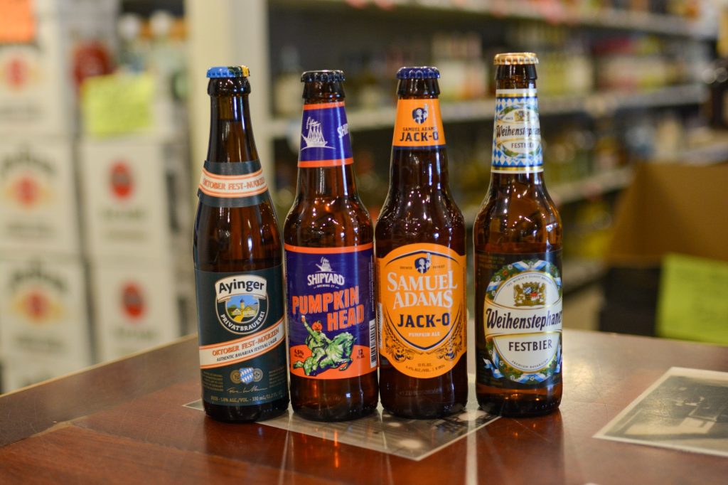 A collection of Oktoberfest beers.